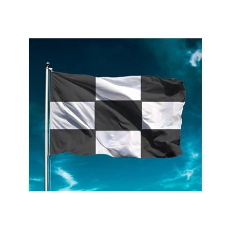 Cankurtaran Bayrak - 9 DAMALI SİYAH BEYAZ